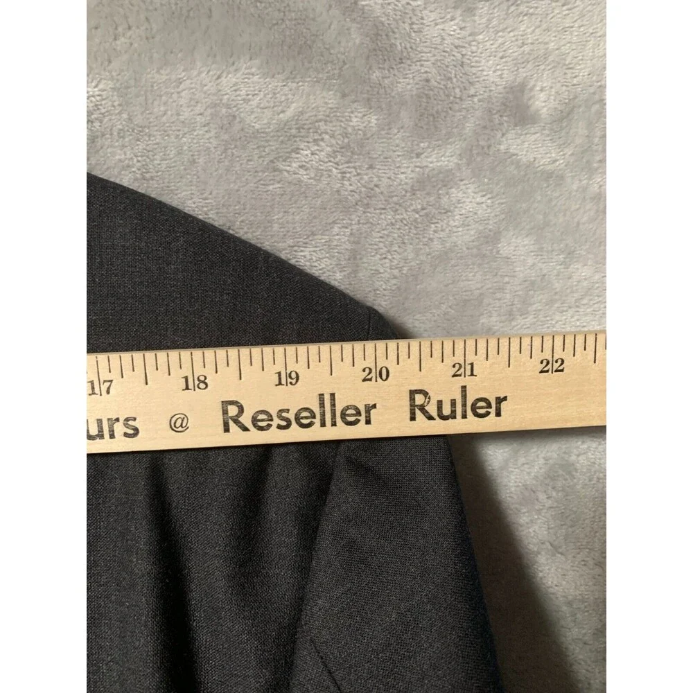 Brooks Brother 346 Stretch Suit‎ 44R Mens 2 Button Dark Gray Wool Pants 35x29
